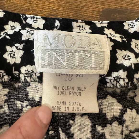 Vintage 90’s Women’s Ditsy Floral Print Mini Dress Vintage Sz 10 Modern Sz 6 - Picture 4 of 4